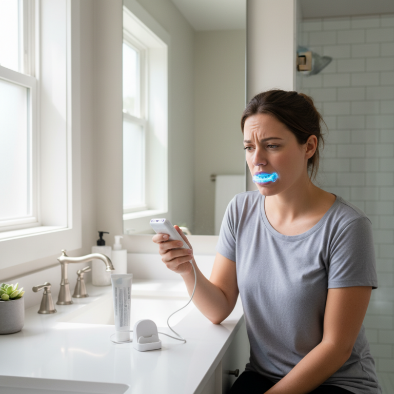 Albirea dinților cu LED acasă: funcționează sau e marketing?