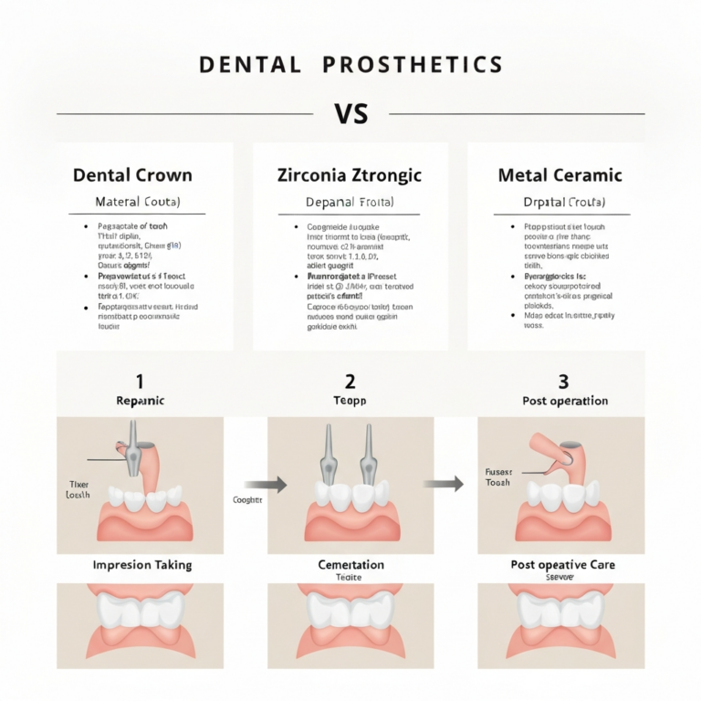Coroane dentare: ceramic, zirconiu sau metal-ceramic – cum alegi?