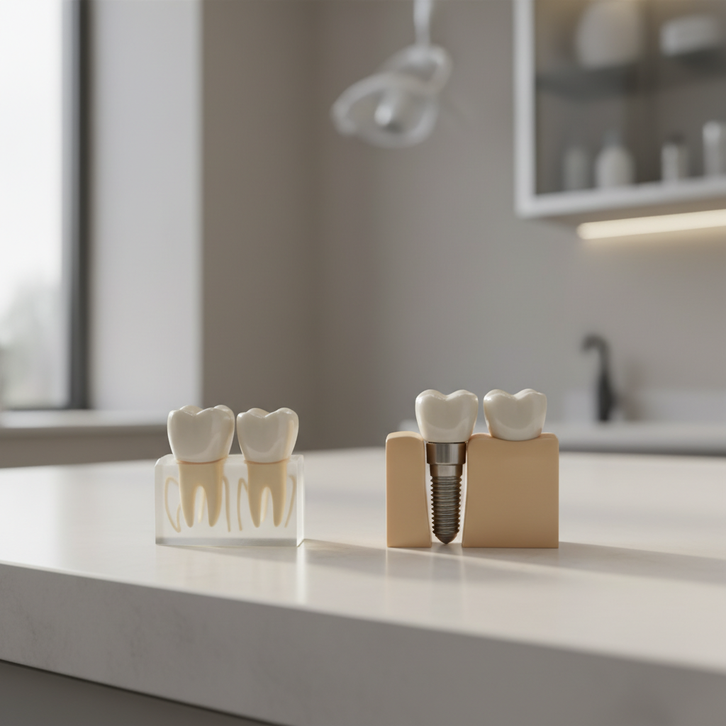 Punte dentară vs. implant: care e mai bun și pentru cine